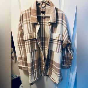 Banana Republic Plaid Shirt Jacket XXL